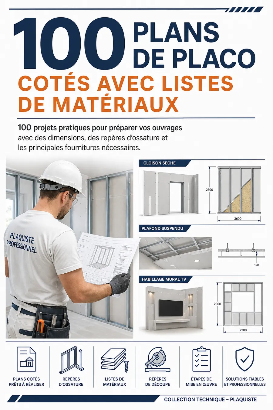 Couverture des 100 plans de placo
